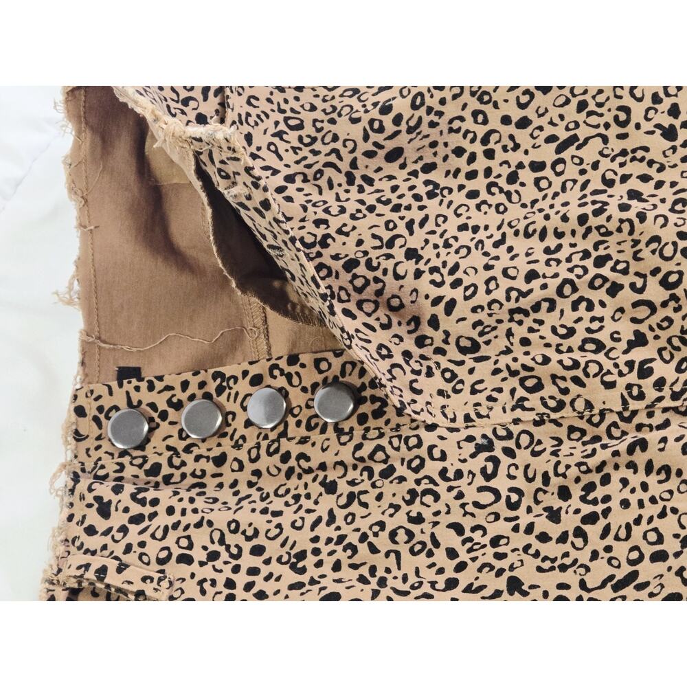 VTG Sinsay Leopard Print Pencil Skirt Slit S Mob Wife Y2K Retro Office Boho Indi - Picture 4 of 14